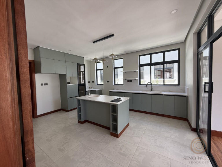 Sage Green Kitchen with Island