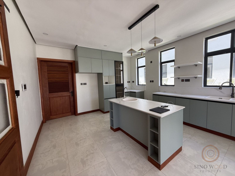 Sage Green Kitchen with Island